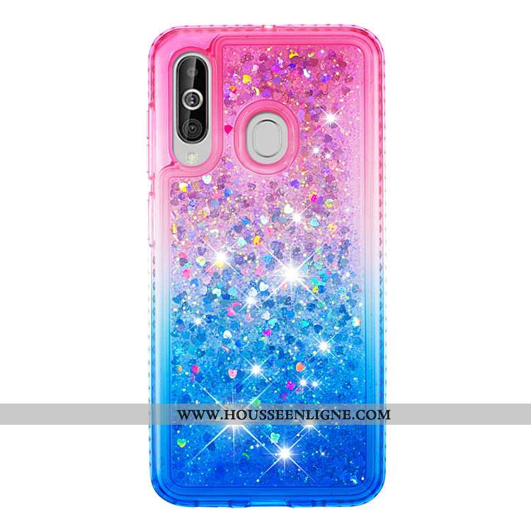 Coque Samsung Galaxy A60 Créatif Étoile Incassable Étui Téléphone Portable Quicksand Bleu