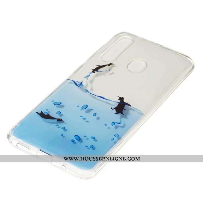 Coque Samsung Galaxy A60 Dessin Animé Fluide Doux Étoile Incassable Téléphone Portable Bleu