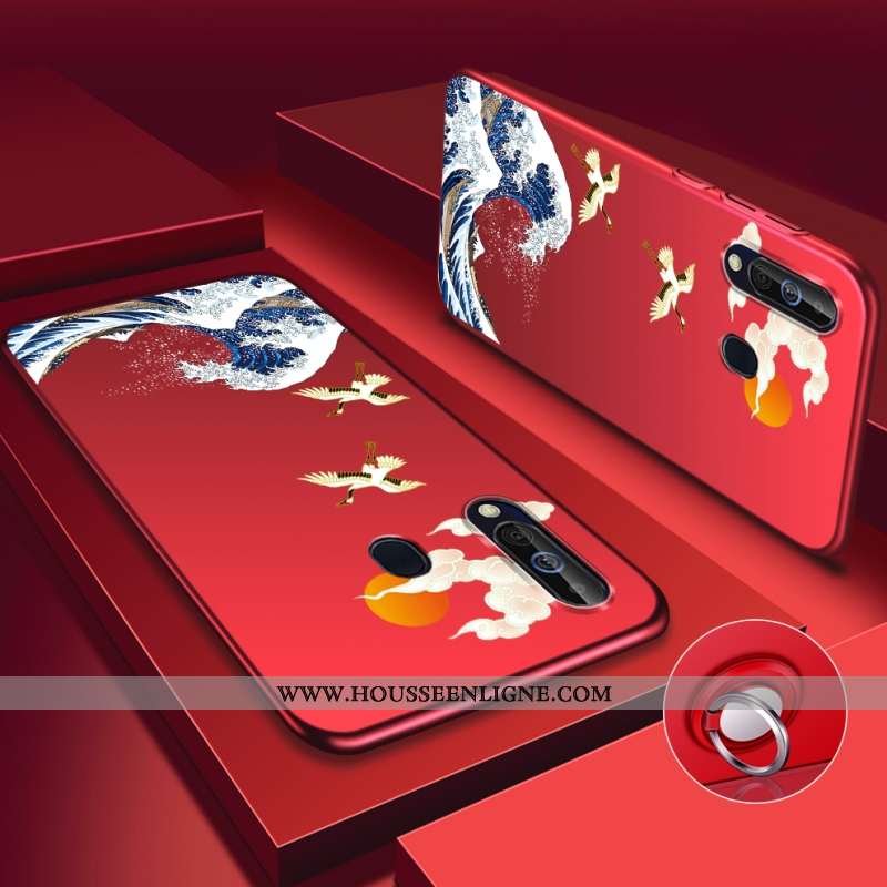 Coque Samsung Galaxy A60 Délavé En Daim Créatif Téléphone Portable Difficile Bleu Étoile