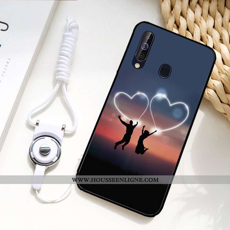 Coque Samsung Galaxy A60 Fluide Doux Protection Couleur Incassable Peinture Téléphone Portable Étui 