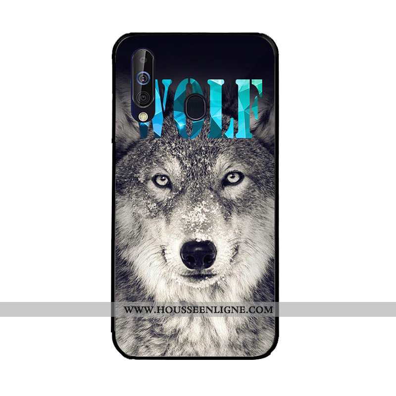 Coque Samsung Galaxy A60 Fluide Doux Protection Couleur Incassable Peinture Téléphone Portable Étui 