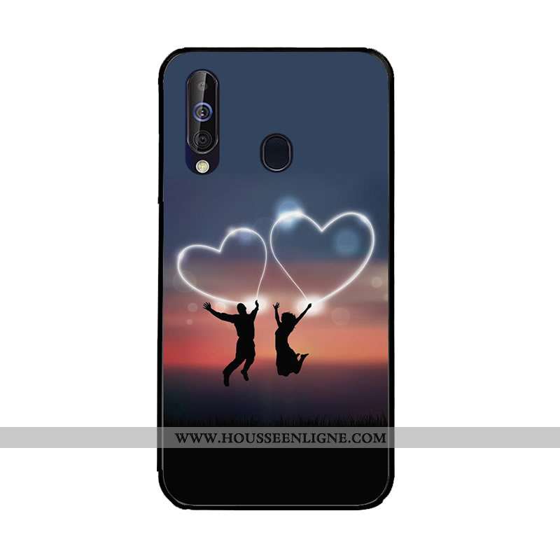 Coque Samsung Galaxy A60 Fluide Doux Protection Couleur Incassable Peinture Téléphone Portable Étui 