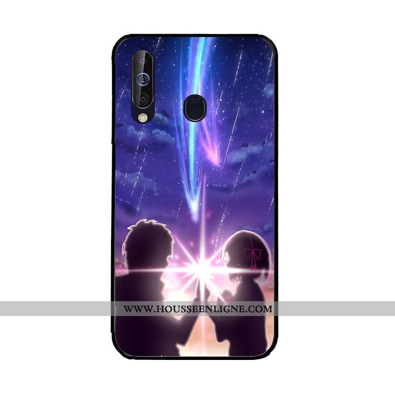 Coque Samsung Galaxy A60 Fluide Doux Protection Couleur Incassable Peinture Téléphone Portable Étui 