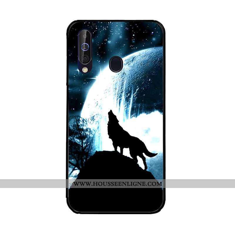 Coque Samsung Galaxy A60 Fluide Doux Protection Couleur Incassable Peinture Téléphone Portable Étui 