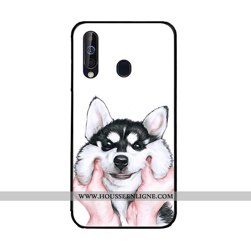 Coque Samsung Galaxy A60 Fluide Doux Protection Couleur Incassable Peinture Téléphone Portable Étui 