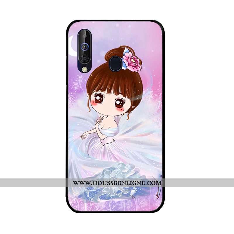 Coque Samsung Galaxy A60 Fluide Doux Protection Couleur Incassable Peinture Téléphone Portable Étui 