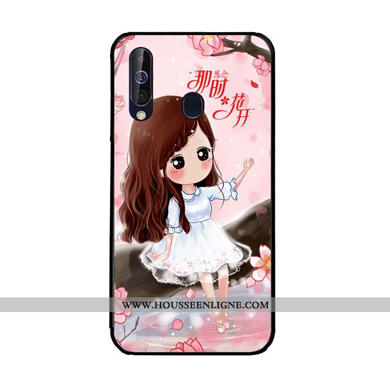 Coque Samsung Galaxy A60 Fluide Doux Protection Couleur Incassable Peinture Téléphone Portable Étui 