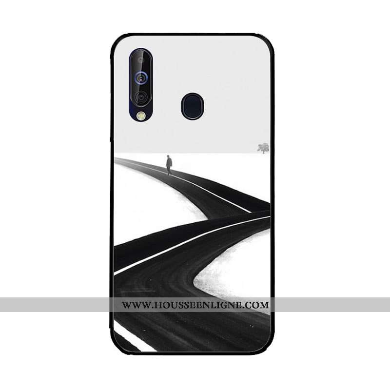 Coque Samsung Galaxy A60 Fluide Doux Protection Couleur Incassable Peinture Téléphone Portable Étui 