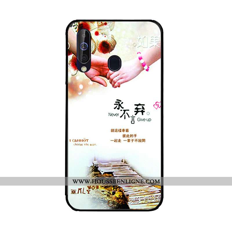 Coque Samsung Galaxy A60 Fluide Doux Protection Couleur Incassable Peinture Téléphone Portable Étui 