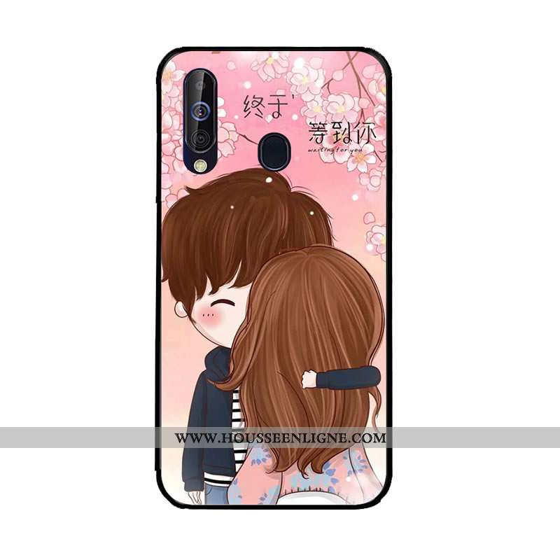 Coque Samsung Galaxy A60 Fluide Doux Protection Couleur Incassable Peinture Téléphone Portable Étui 