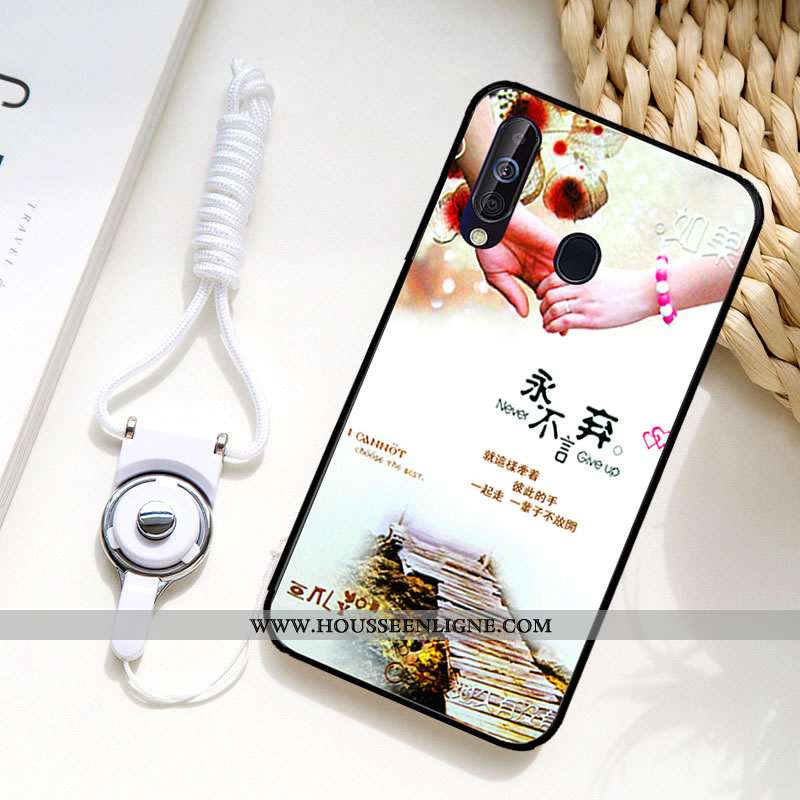 Coque Samsung Galaxy A60 Fluide Doux Protection Couleur Incassable Peinture Téléphone Portable Étui 