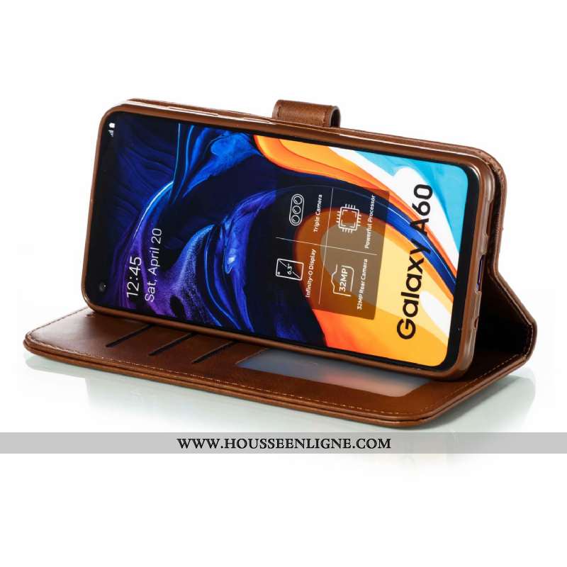 Coque Samsung Galaxy A60 Fluide Doux Silicone Protection Tout Compris Clamshell Étui Téléphone Porta