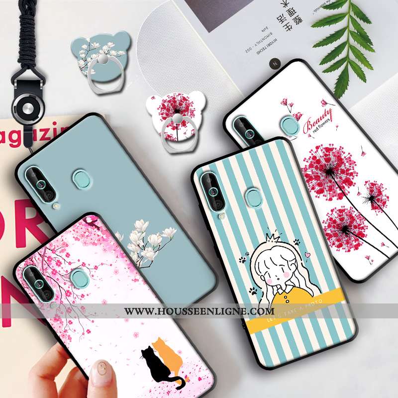 Coque Samsung Galaxy A60 Fluide Doux Étoile Incassable Rose Téléphone Portable
