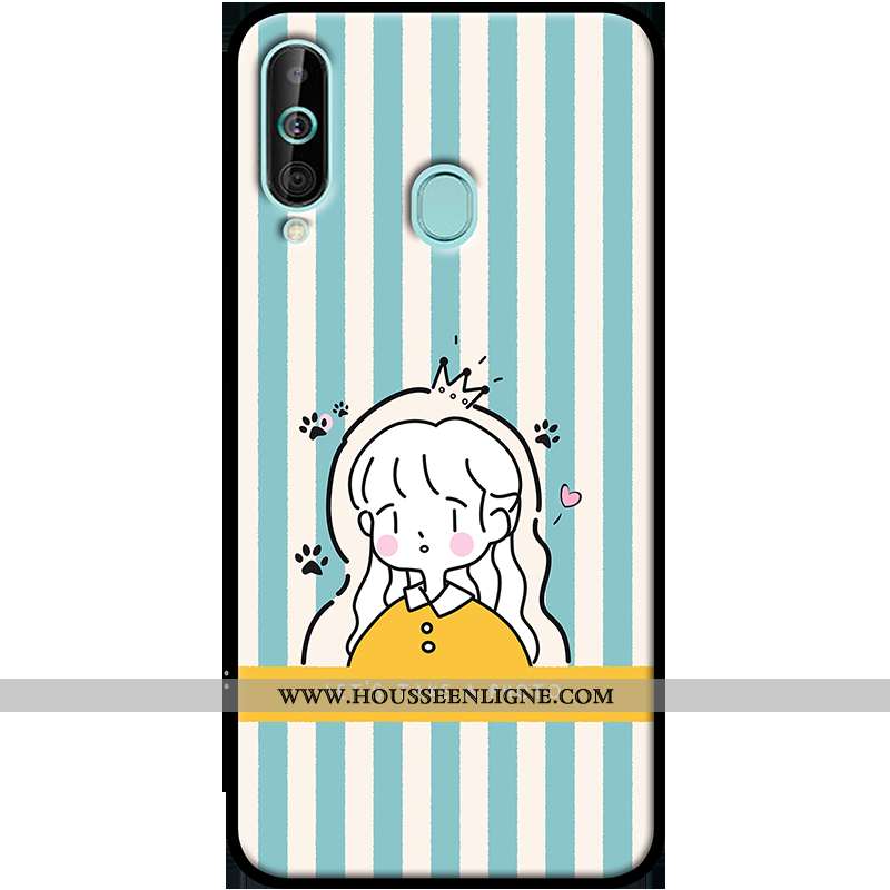 Coque Samsung Galaxy A60 Fluide Doux Étoile Incassable Rose Téléphone Portable