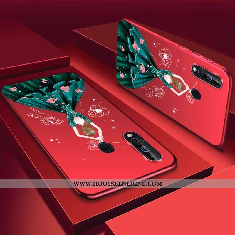 Coque Samsung Galaxy A60 Protection Mode Difficile Plastique Étui Étoile Rouge