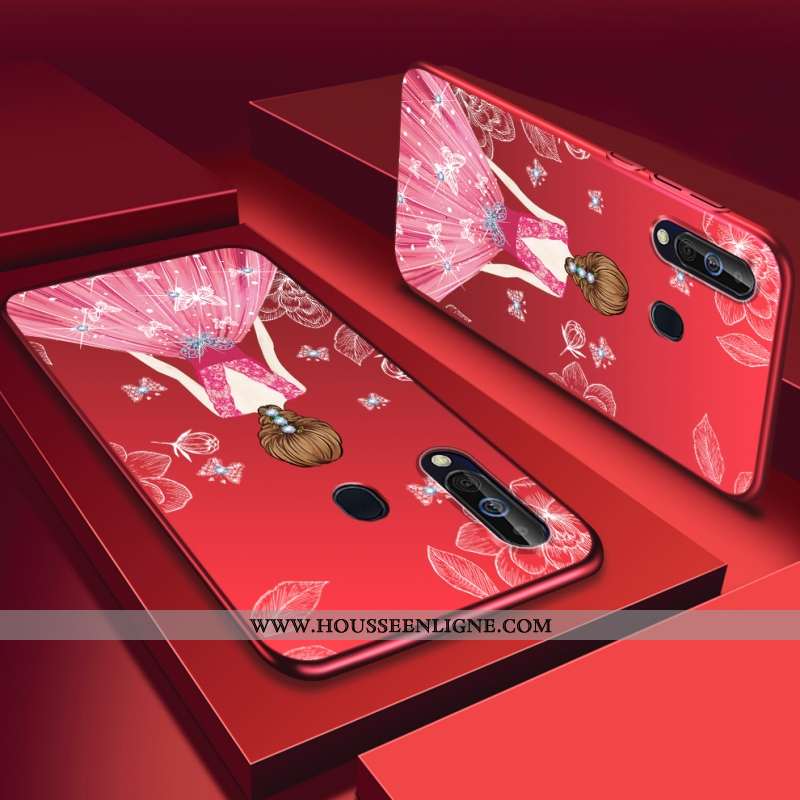 Coque Samsung Galaxy A60 Protection Mode Difficile Plastique Étui Étoile Rouge