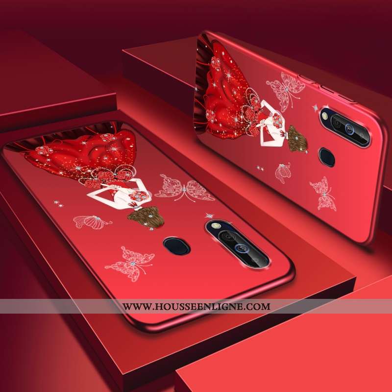 Coque Samsung Galaxy A60 Protection Mode Difficile Plastique Étui Étoile Rouge
