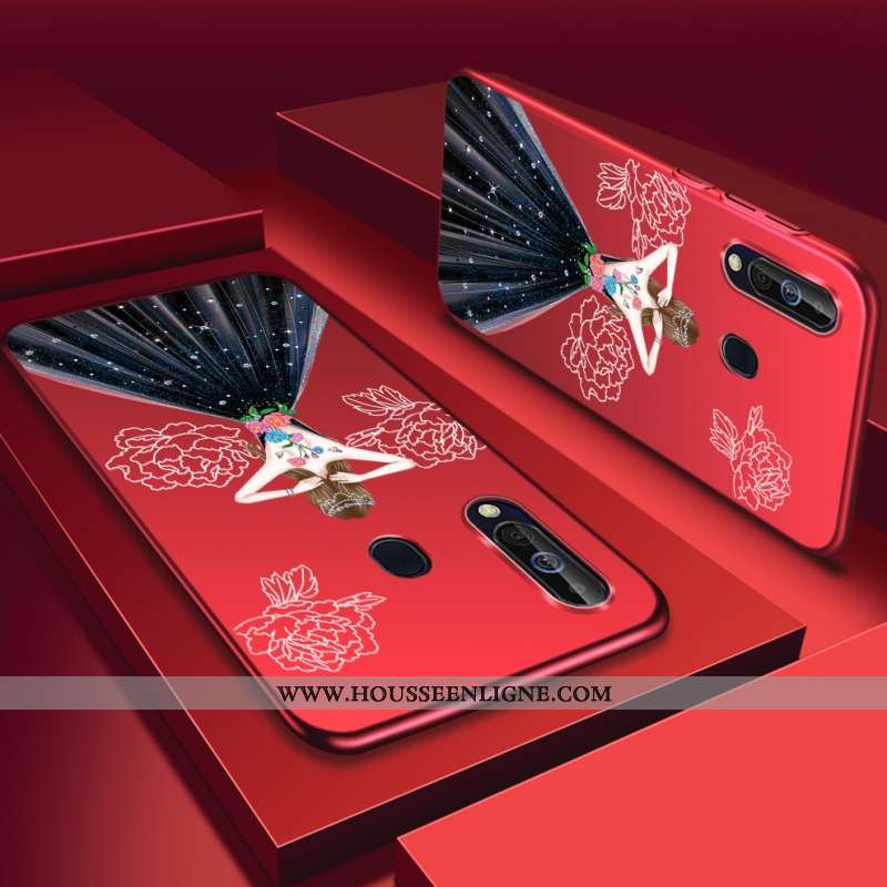 Coque Samsung Galaxy A60 Protection Mode Difficile Plastique Étui Étoile Rouge