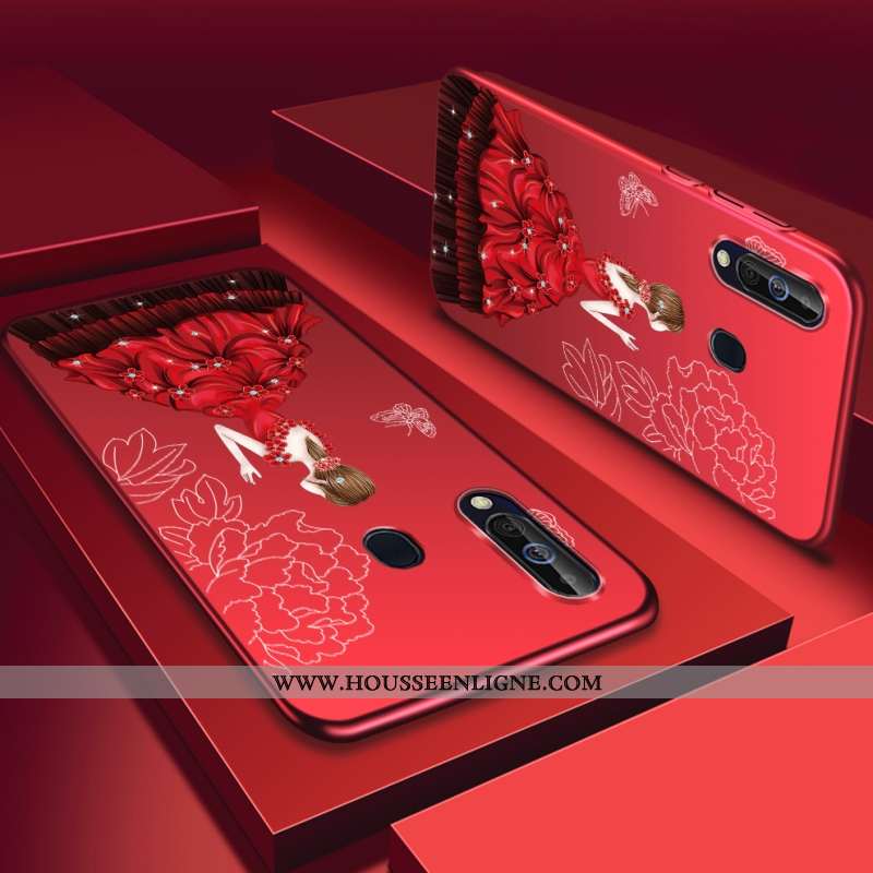 Coque Samsung Galaxy A60 Protection Mode Difficile Plastique Étui Étoile Rouge
