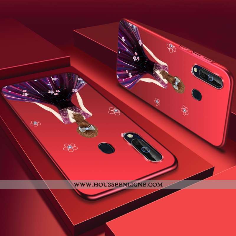 Coque Samsung Galaxy A60 Protection Mode Difficile Plastique Étui Étoile Rouge