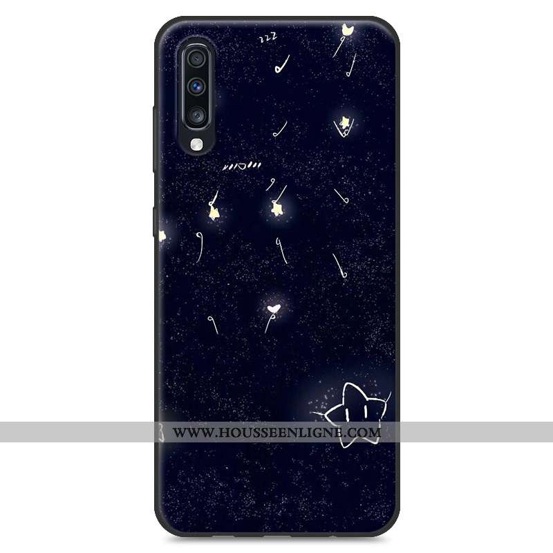 Coque Samsung Galaxy A70 Créatif Dessin Animé Jaune En Silicone Tout Compris Protection Net Rouge