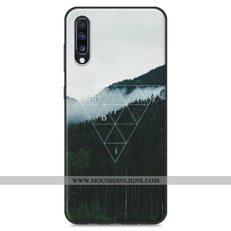 Coque Samsung Galaxy A70 Créatif Dessin Animé Jaune En Silicone Tout Compris Protection Net Rouge