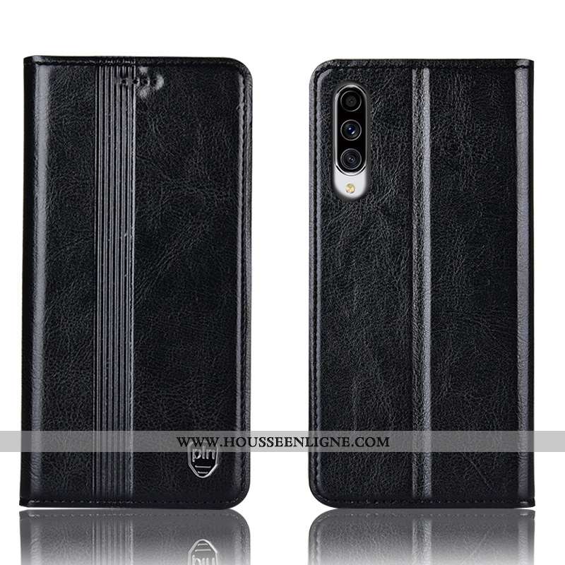 Coque Samsung Galaxy A70 Cuir Véritable Protection Étui Marron Tout Compris Incassable Housse