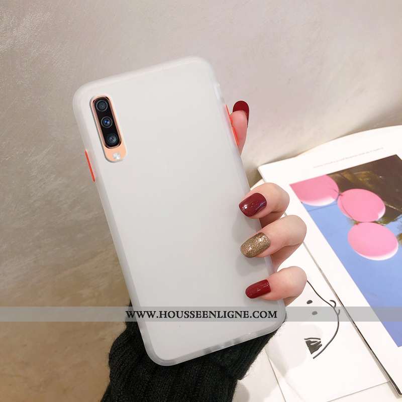 Coque Samsung Galaxy A70 Délavé En Daim Protection Rouge Difficile Business Incassable Téléphone Por