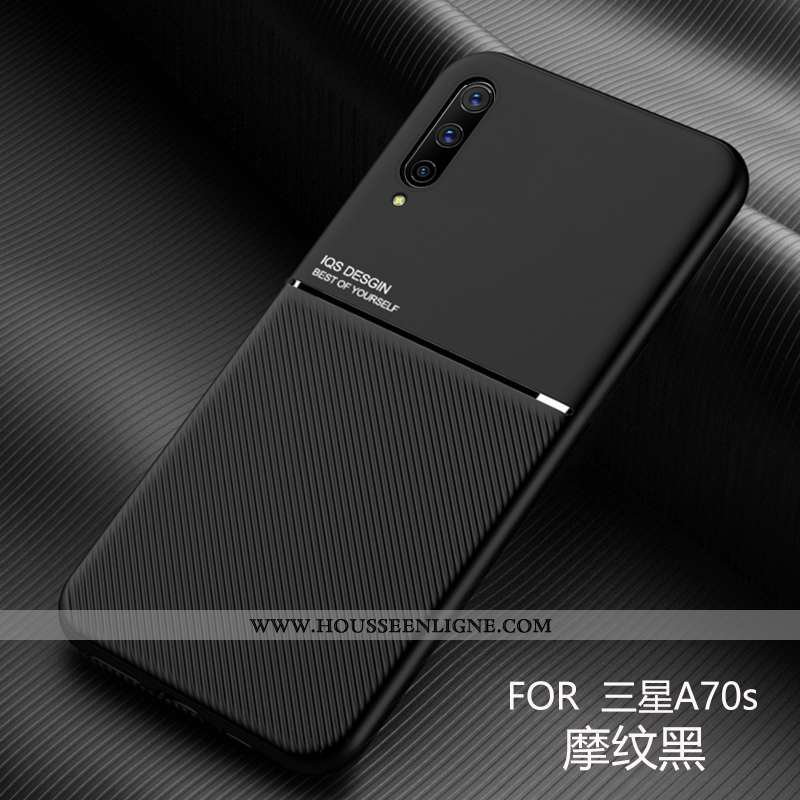 Coque Samsung Galaxy A70s Créatif Ultra Étoile Amoureux Délavé En Daim Téléphone Portable Noir