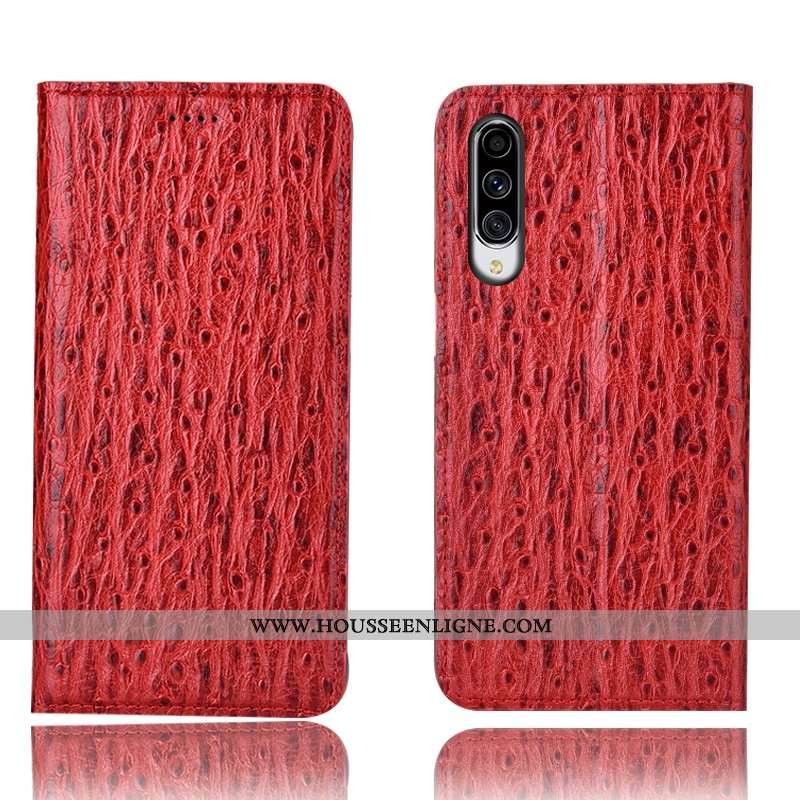 Coque Samsung Galaxy A70s Cuir Véritable Protection Oiseau Marron Téléphone Portable Étoile