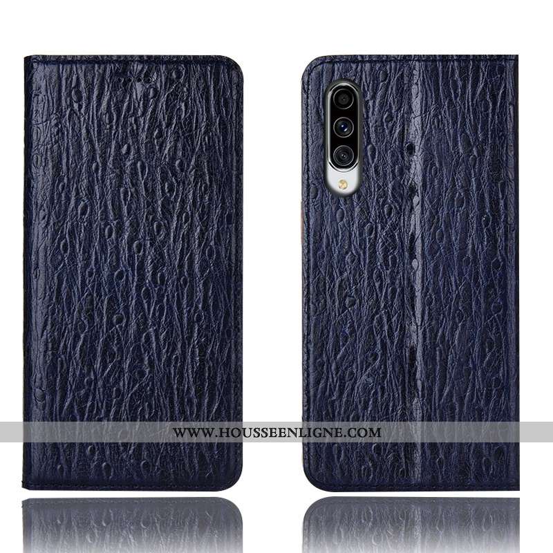 Coque Samsung Galaxy A70s Cuir Véritable Protection Oiseau Marron Téléphone Portable Étoile