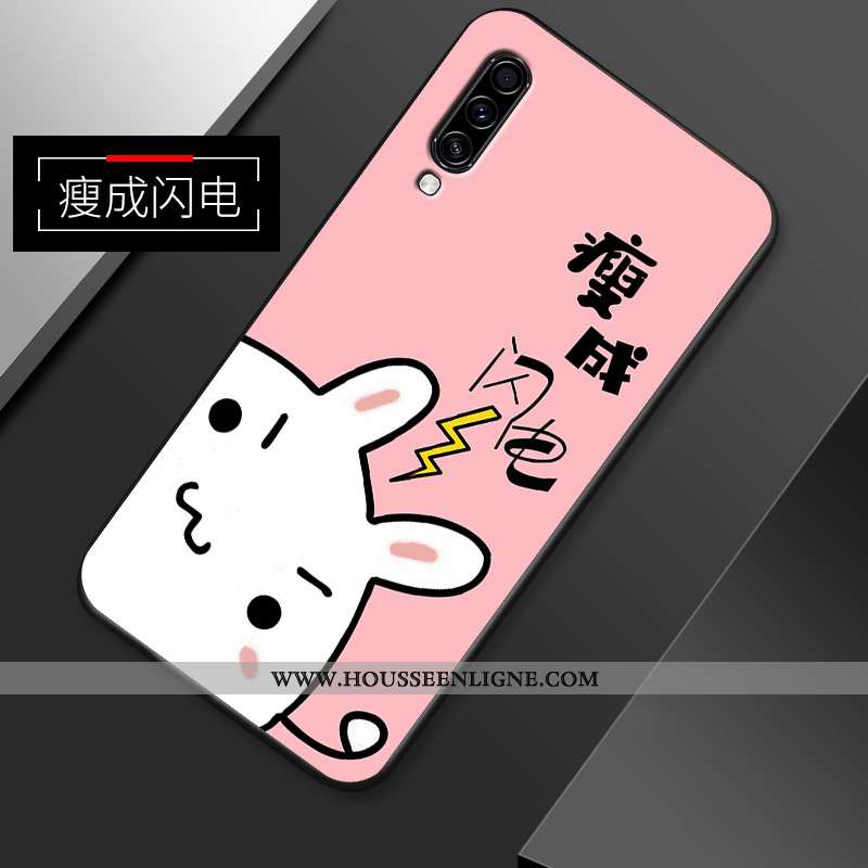 Coque Samsung Galaxy A70s Délavé En Daim Dessin Animé Gris Légère Téléphone Portable Net Rouge