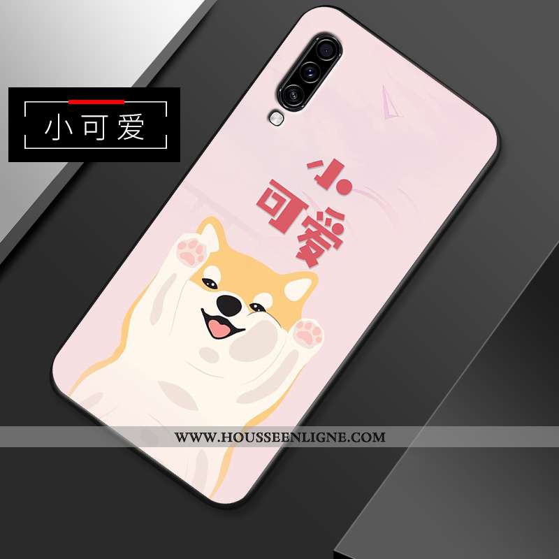 Coque Samsung Galaxy A70s Délavé En Daim Dessin Animé Gris Légère Téléphone Portable Net Rouge