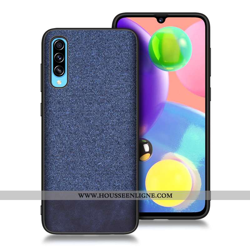 Coque Samsung Galaxy A70s Modèle Fleurie Fluide Doux Incassable Bleu Tout Compris Difficile Tendance