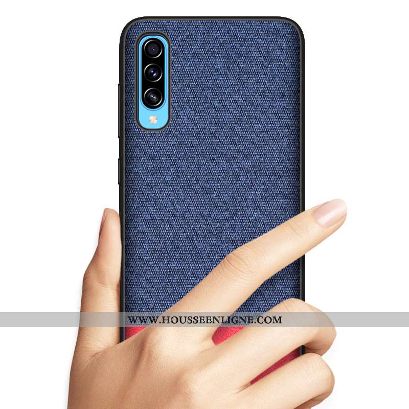 Coque Samsung Galaxy A70s Modèle Fleurie Fluide Doux Incassable Bleu Tout Compris Difficile Tendance