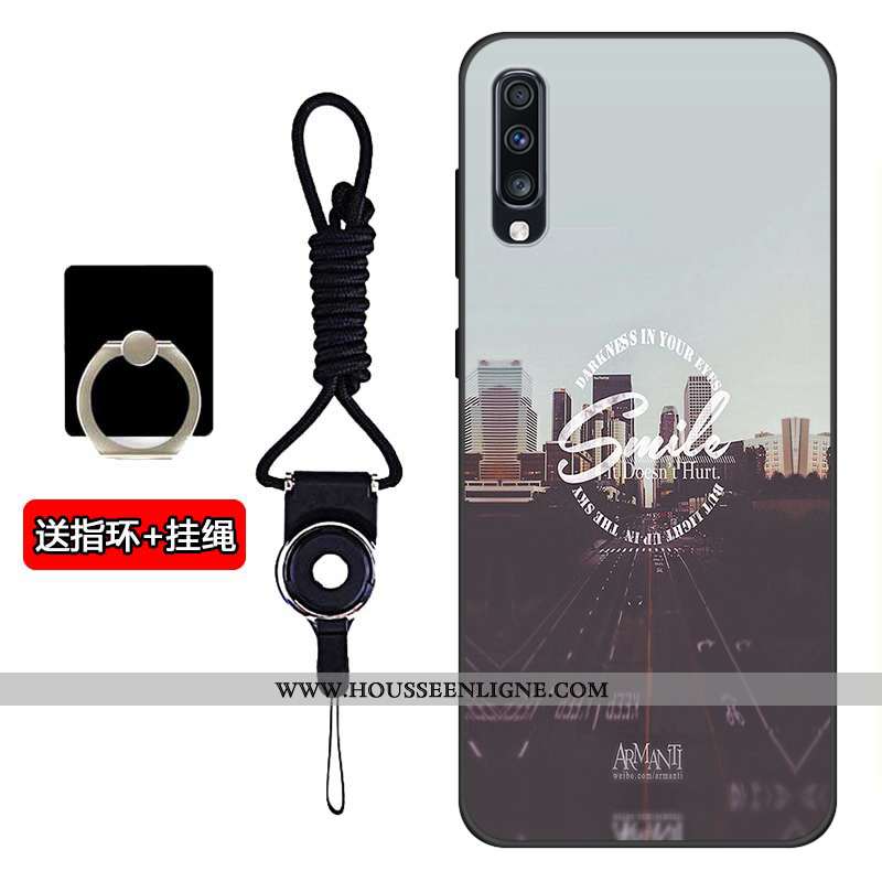Coque Samsung Galaxy A70s Protection Silicone Noir Tout Compris Téléphone Portable Étui