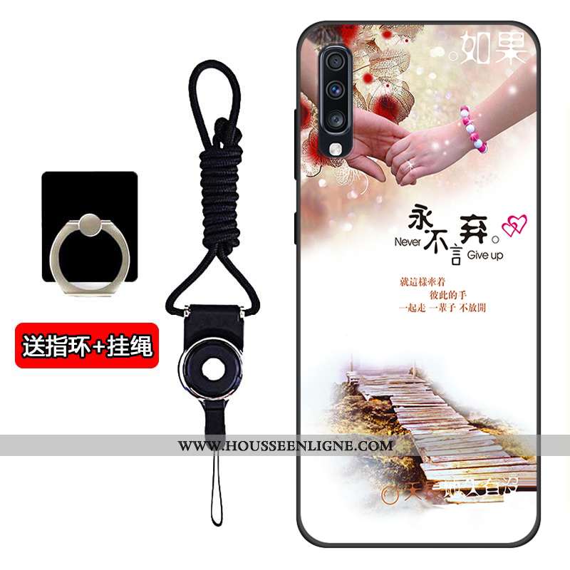 Coque Samsung Galaxy A70s Protection Silicone Noir Tout Compris Téléphone Portable Étui