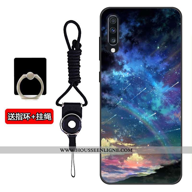 Coque Samsung Galaxy A70s Protection Silicone Noir Tout Compris Téléphone Portable Étui