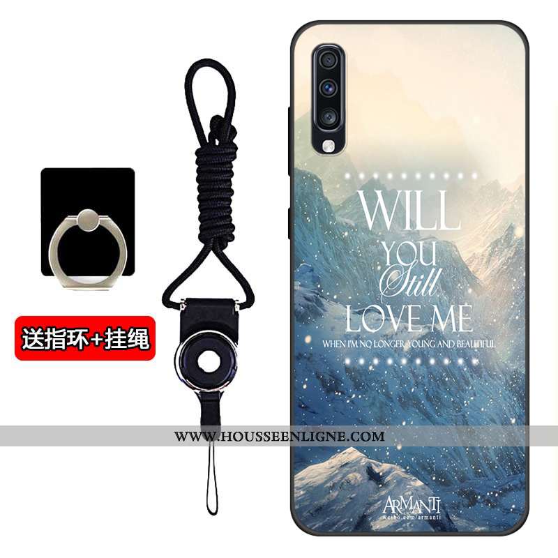 Coque Samsung Galaxy A70s Protection Silicone Noir Tout Compris Téléphone Portable Étui