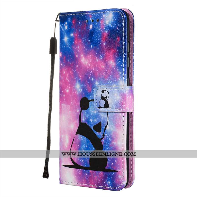 Coque Samsung Galaxy A71 Cuir Fluide Doux Étoile Carte Étui Personnalité Rose