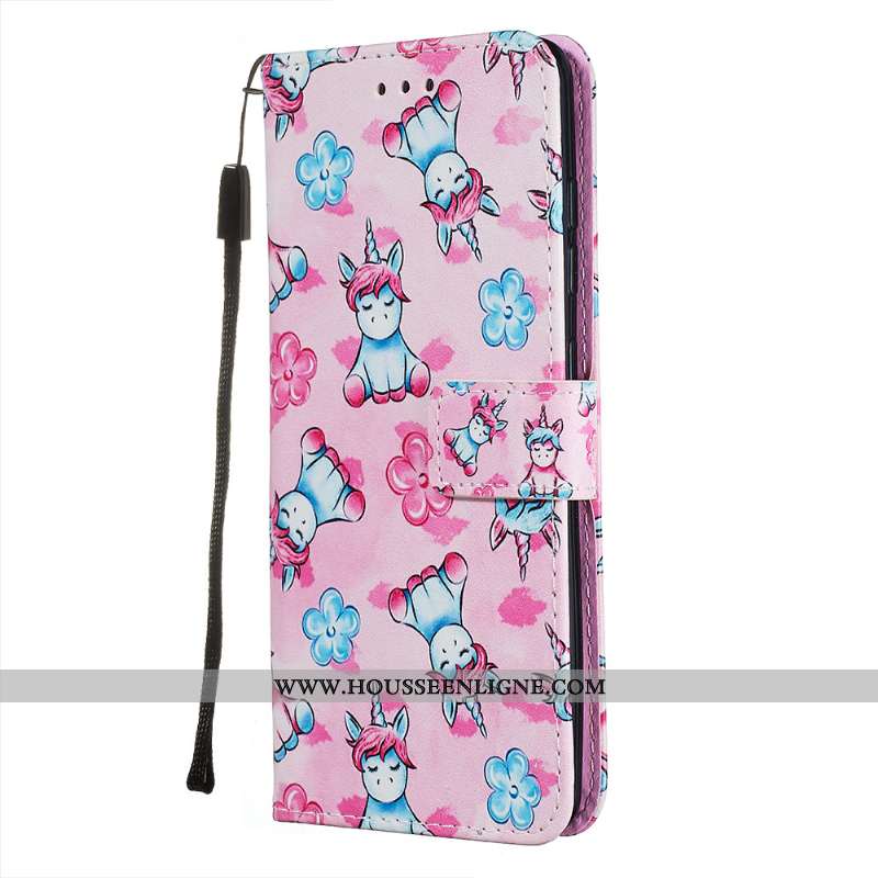 Coque Samsung Galaxy A71 Cuir Fluide Doux Étoile Carte Étui Personnalité Rose