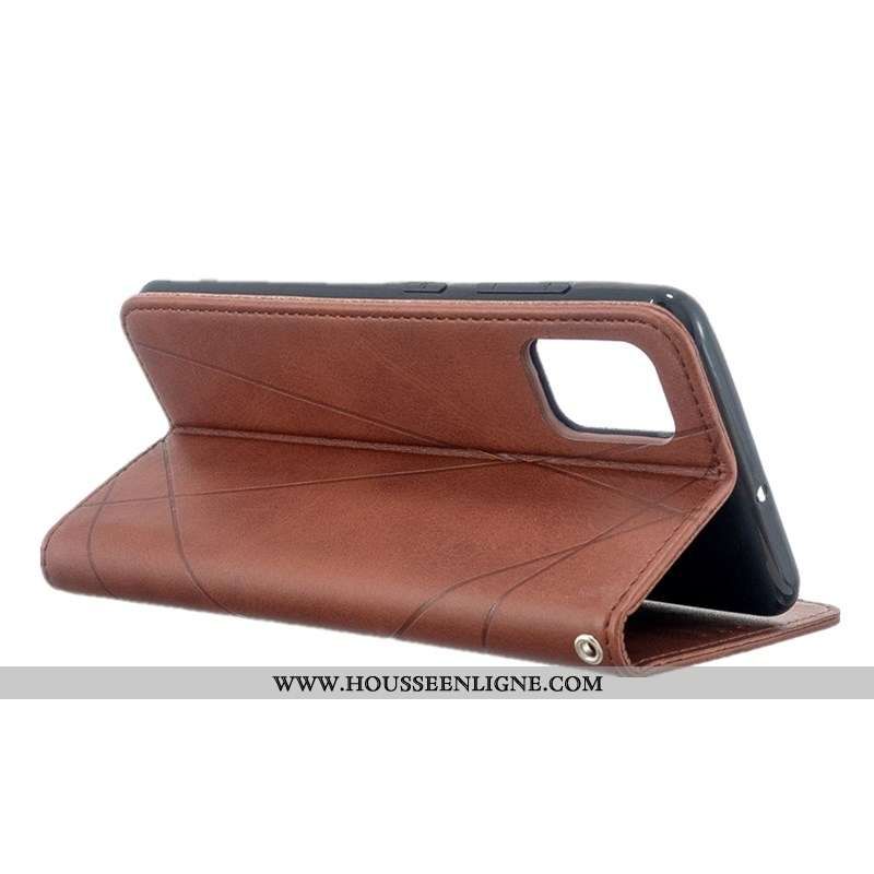 Coque Samsung Galaxy A71 Cuir Protection Téléphone Portable Tout Compris Housse Étoile Étui Marron