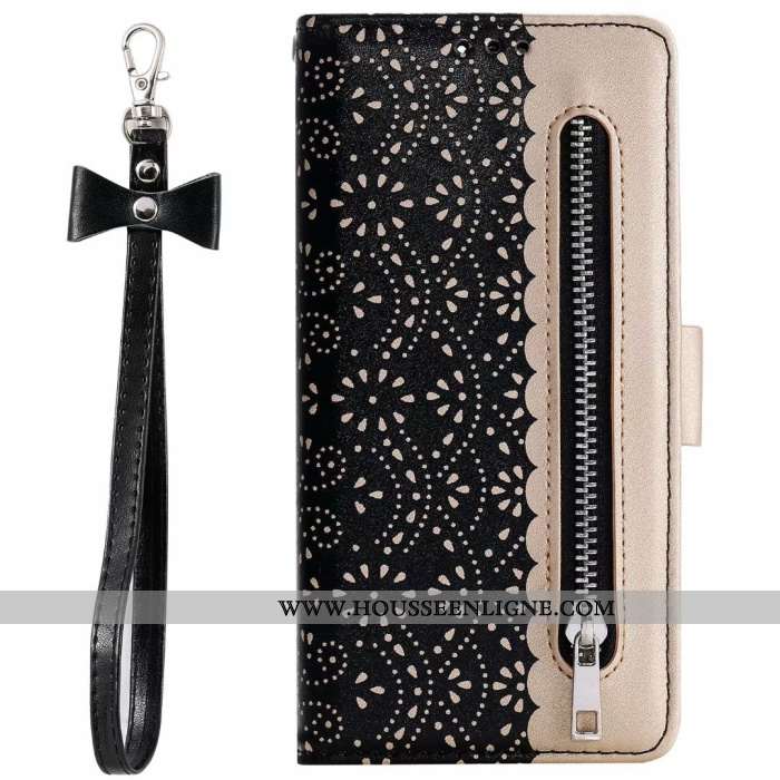 Coque Samsung Galaxy A71 Cuir Téléphone Portable Plier Noir Housse Étoile