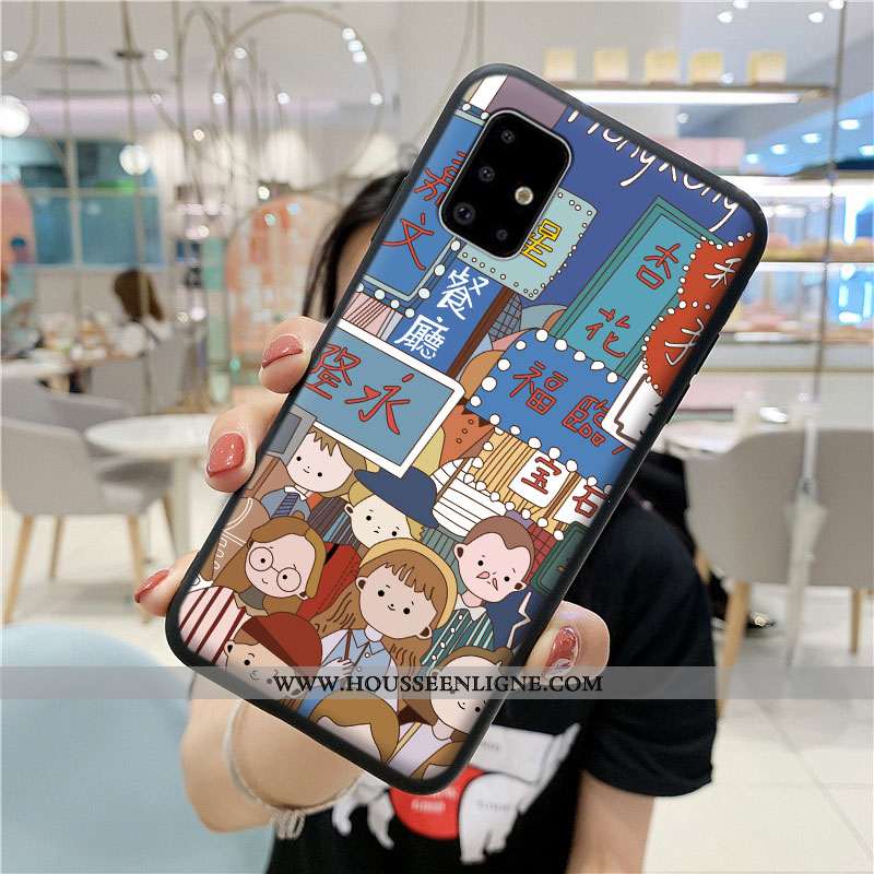 Coque Samsung Galaxy A71 Fluide Doux Protection Tout Compris Dessin Animé Étui Incassable Rouge