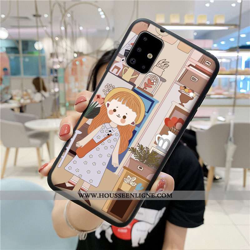 Coque Samsung Galaxy A71 Fluide Doux Protection Tout Compris Dessin Animé Étui Incassable Rouge