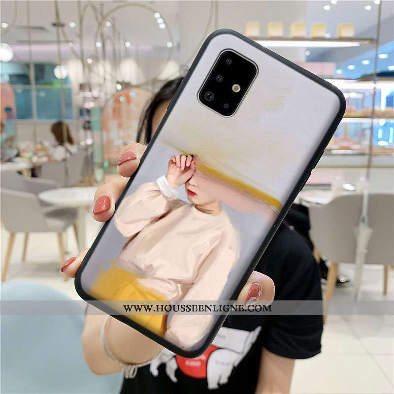 Coque Samsung Galaxy A71 Fluide Doux Protection Tout Compris Dessin Animé Étui Incassable Rouge