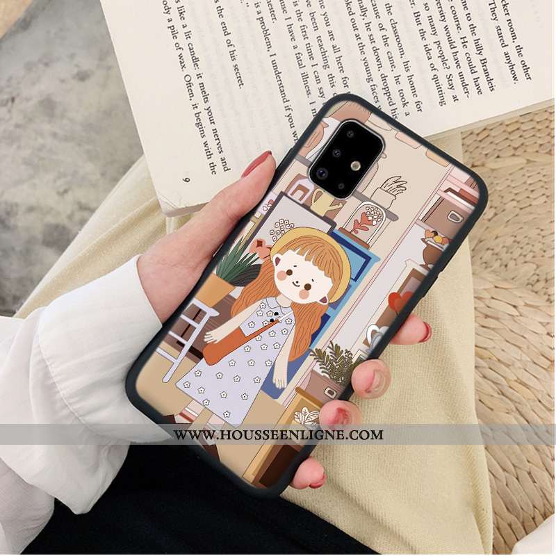 Coque Samsung Galaxy A71 Fluide Doux Protection Tout Compris Dessin Animé Étui Incassable Rouge