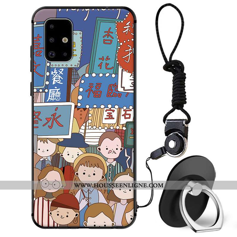 Coque Samsung Galaxy A71 Fluide Doux Protection Tout Compris Dessin Animé Étui Incassable Rouge