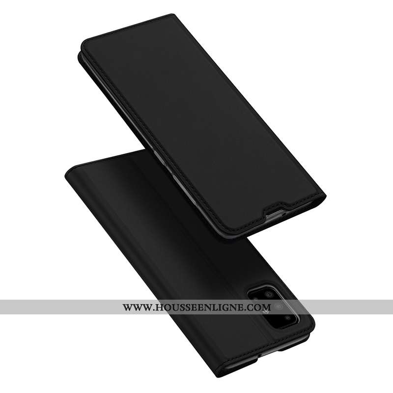 Coque Samsung Galaxy A71 Légère Cuir Téléphone Portable Étui Magnétisme Housse Incassable Rose