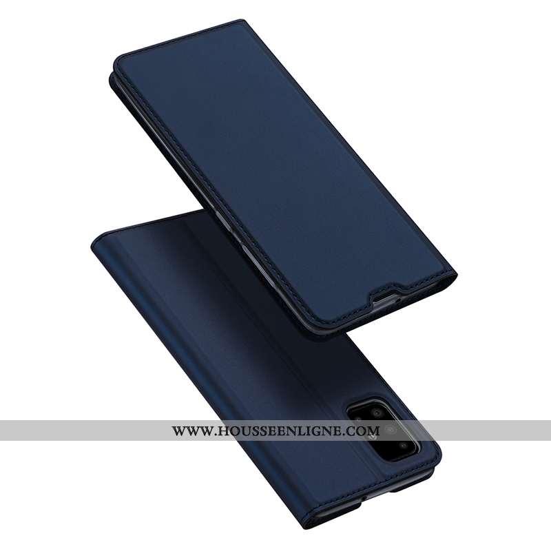 Coque Samsung Galaxy A71 Légère Cuir Téléphone Portable Étui Magnétisme Housse Incassable Rose